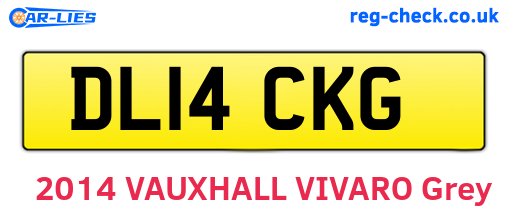 DL14CKG are the vehicle registration plates.