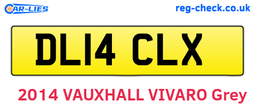 DL14CLX are the vehicle registration plates.