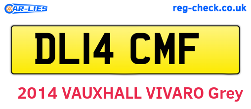 DL14CMF are the vehicle registration plates.