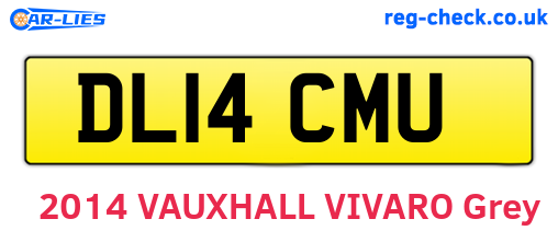 DL14CMU are the vehicle registration plates.