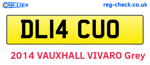 DL14CUO are the vehicle registration plates.