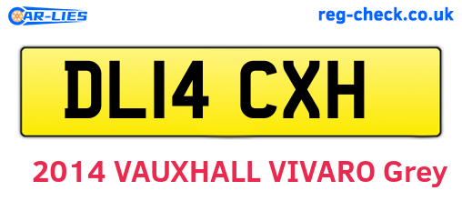 DL14CXH are the vehicle registration plates.