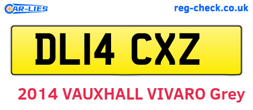 DL14CXZ are the vehicle registration plates.