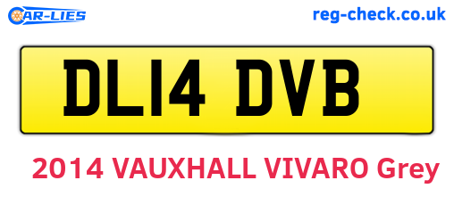 DL14DVB are the vehicle registration plates.