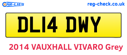 DL14DWY are the vehicle registration plates.