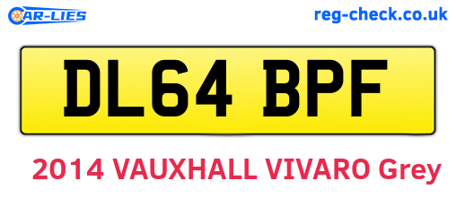 DL64BPF are the vehicle registration plates.