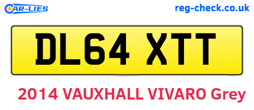 DL64XTT are the vehicle registration plates.