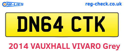 DN64CTK are the vehicle registration plates.