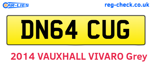 DN64CUG are the vehicle registration plates.