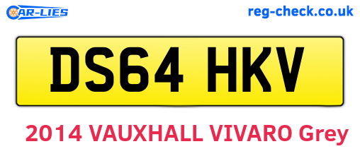DS64HKV are the vehicle registration plates.