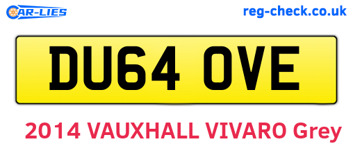 DU64OVE are the vehicle registration plates.