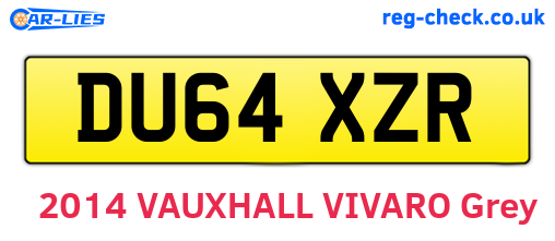 DU64XZR are the vehicle registration plates.
