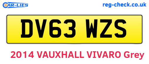 DV63WZS are the vehicle registration plates.