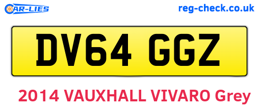 DV64GGZ are the vehicle registration plates.