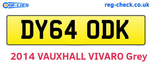 DY64ODK are the vehicle registration plates.