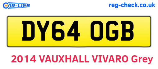 DY64OGB are the vehicle registration plates.
