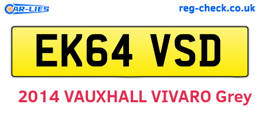 EK64VSD are the vehicle registration plates.