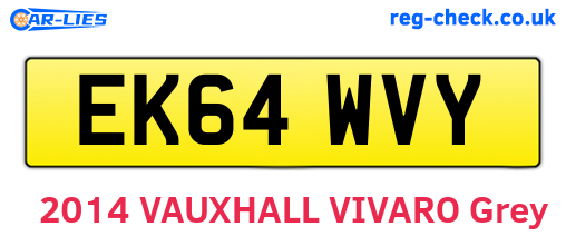 EK64WVY are the vehicle registration plates.