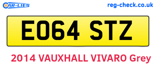 EO64STZ are the vehicle registration plates.