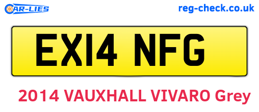 EX14NFG are the vehicle registration plates.