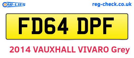 FD64DPF are the vehicle registration plates.