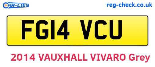 FG14VCU are the vehicle registration plates.