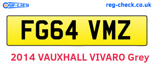 FG64VMZ are the vehicle registration plates.