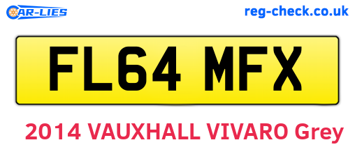 FL64MFX are the vehicle registration plates.