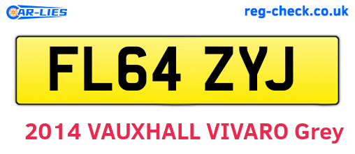 FL64ZYJ are the vehicle registration plates.