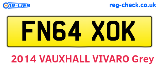 FN64XOK are the vehicle registration plates.