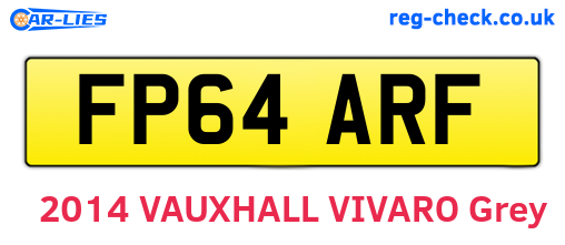 FP64ARF are the vehicle registration plates.