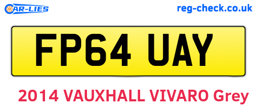 FP64UAY are the vehicle registration plates.