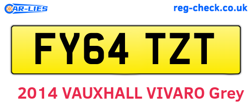 FY64TZT are the vehicle registration plates.