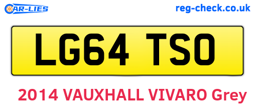 LG64TSO are the vehicle registration plates.