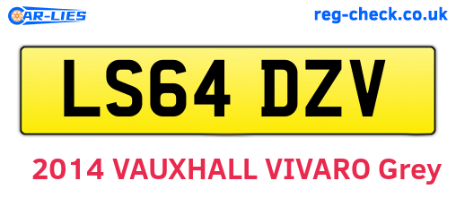 LS64DZV are the vehicle registration plates.