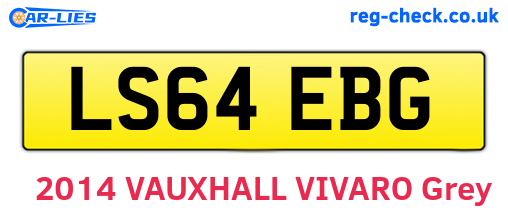 LS64EBG are the vehicle registration plates.