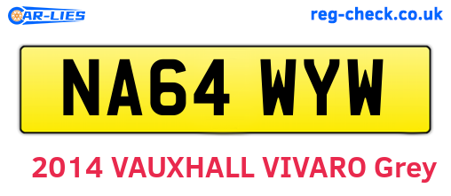 NA64WYW are the vehicle registration plates.