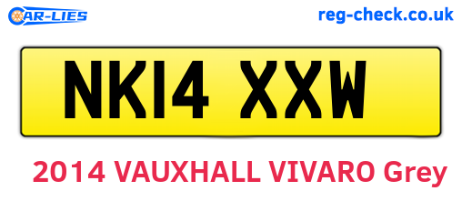 NK14XXW are the vehicle registration plates.