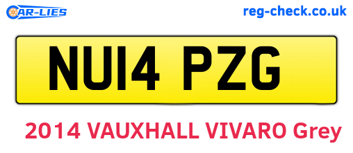 NU14PZG are the vehicle registration plates.