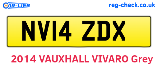 NV14ZDX are the vehicle registration plates.