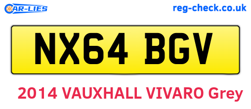 NX64BGV are the vehicle registration plates.