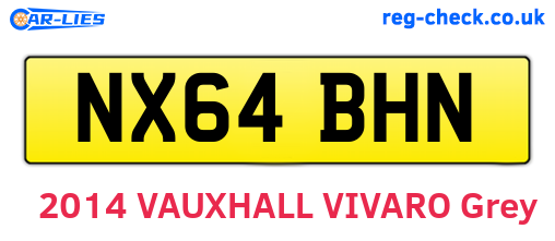NX64BHN are the vehicle registration plates.
