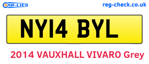 NY14BYL are the vehicle registration plates.