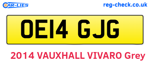 OE14GJG are the vehicle registration plates.