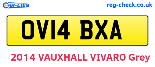 OV14BXA are the vehicle registration plates.