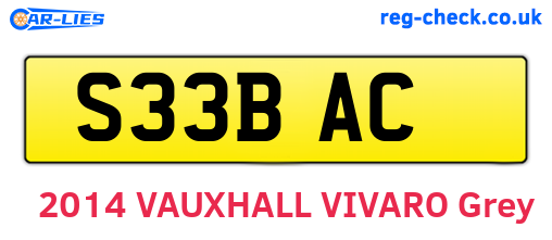S33BAC are the vehicle registration plates.