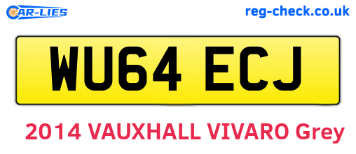 WU64ECJ are the vehicle registration plates.