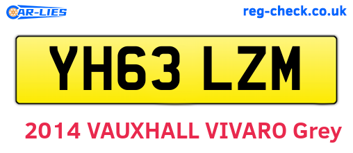 YH63LZM are the vehicle registration plates.