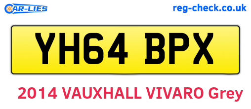 YH64BPX are the vehicle registration plates.