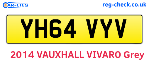 YH64VYV are the vehicle registration plates.